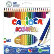 Carioca: Zestaw kolorowych ołówków akwarelowych 24 sztuki