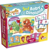 Carotina baby: Dinoland 3 w 1 - memo, układanka i gra w pary - Lisciani
