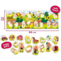 Carotina baby: Panorama puzzle dla maluchów 24 elementy - Farma - Lisciani zdjęcie 2