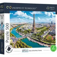 Centrum Paryża z lotu ptaka, puzzle 500 elementów UFT - Trefl