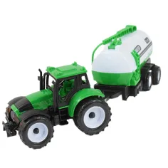 Ciężarówka Farmer: Trzyczęściowy zestaw traktorów farmera z przyczepą, 28 cm zdjęcie 4