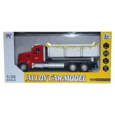 Ciężarówka Heavy Duty: Metalowy model wywrotki z mechanizmem pull-back, otwieranymi drzwiami, w skali 1/36 zdjęcie 2