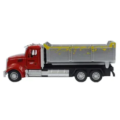Ciężarówka Heavy Duty: Metalowy model wywrotki z mechanizmem pull-back, otwieranymi drzwiami, w skali 1/36 zdjęcie 5