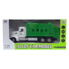 Ciężarówka Heavy Duty: Model metalowej śmieciarki z otwieranymi drzwiami i koszem 1/36 zdjęcie 4