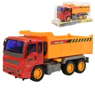 Ciężarówka budowlana: Wywrotka z mechanizmem zamachowym, długość 19 cm