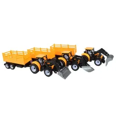 Ciężarówka inżynieryjna: Koparko-traktor z maszyną roboczą i dwuosiową przyczepą, 45 cm zdjęcie 5