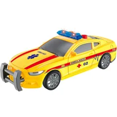 City Rescue karetka pogotowia z światłem i dźwiękiem, żółta zdjęcie 2