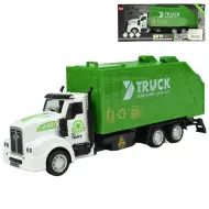 City Truck: Ciężarówka do selektywnej zbiórki odpadów z napędem na koło zamachowe, 22 cm