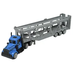 City Truck: Niebieska laweta do przewozu samochodów 22 cm zdjęcie 2