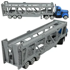 City Truck: Niebieska laweta do przewozu samochodów 22 cm zdjęcie 3