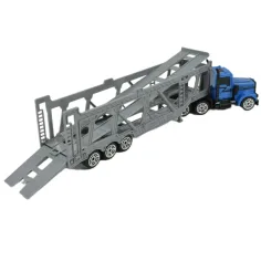 City Truck: Niebieska laweta do przewozu samochodów 22 cm zdjęcie 4