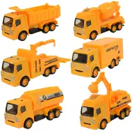 City Truck: Pojazdy budowlane z napędem na koło zamachowe, różne rodzaje, 9,5 cm, 1 sztuka