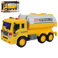City Truck: Żółta cysterna z efektami świetlnymi i dźwiękowymi 1/18