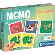 Clementoni – gra pamięciowa z motywem zwierząt z farmy, 48 elementów