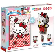 Clementoni: Hello Kitty 2 w 1 104-elementowe puzzle i model figurka