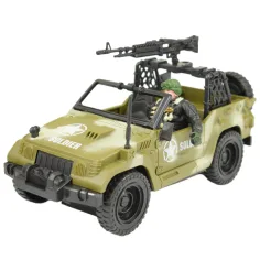 Combat Force 9: Wojskowy pojazd terenowy z żołnierzem i bronią 22cm zdjęcie 2