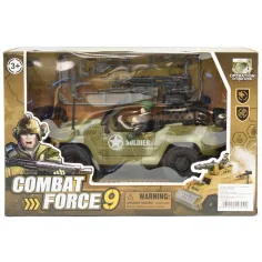 Combat Force 9: Wojskowy pojazd terenowy z żołnierzem i bronią 22cm zdjęcie 6