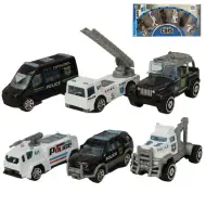 Cops Die-Cast: Zestaw 6 policyjnych samochodzików