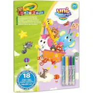 Crayola: MiniKids Magiczne zwierzęta – gigantyczny zestaw kolorowanek z 4 flamastrami