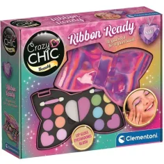 Crazy Chic: zestaw do makijażu Ribbon Ready w pudełku w kształcie kokardy - Clementoni