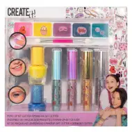 Create It!: Zestaw do makijażu 7-częściowy z metalicznymi kolorami - Canenco