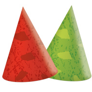 Czapeczki imprezowe z dinozaurami – zestaw 6 sztuk