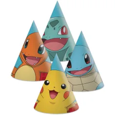 Czapki imprezowe Pokémon - zestaw 6 sztuk
