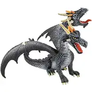 Czarna dwugłowa figurka smoka - Bullyland