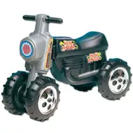 Czarny rowerek biegowy cross na czterech kołach - D-Toys