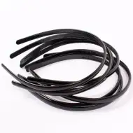 Czarny zestaw opasek do włosów 10 sztuk, 8 mm