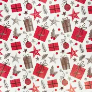 Czerwony papier do pakowania prezentów 200x70 cm