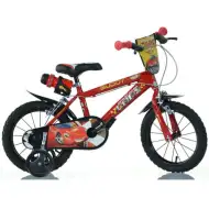 Czerwony rowerek dla dzieci Cars w rozmiarze 14 - rower Dino Bikes