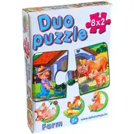 DUO Puzzle Farma ze zwierzętami - D-Toys