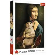 Dama z kotem 1000 elementów puzzle - Trefl