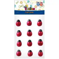Dekoracyjna biedronka drewniana 18mm 12 sztuk