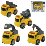 Die-Cast City Style: Mała zabawka maszyna budowlana w różnych wariantach 1 sztuka