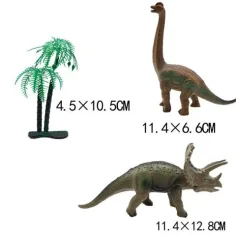 Dino World: Figurka Triceratops lub Brachiosaurus z drzewem zdjęcie 2