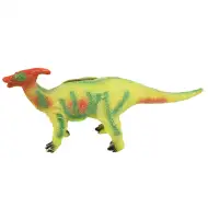 Dino World: Figurka dinozaura Parasaurolophus z winylu, wydająca dźwięki, z bawełnianym wypełnieniem, 35 cm