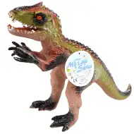 Dino World: Figurka dinozaura Velociraptor z winylu wydająca dźwięki, wypełniona bawełną, 35 cm