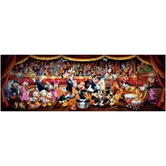 Disney – Mickey i przyjaciele w orkiestrze, panoramiczne puzzle 1000 elementów z plakatem – Clementoni zdjęcie 2