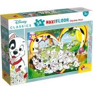 Disney 101 dalmatyńczyków 2 w 1 maxi 24-elementowa układanka i kolorowanka 70x50 cm – Lisciani