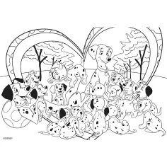 Disney 101 dalmatyńczyków 2 w 1 maxi 24-elementowa układanka i kolorowanka 70x50 cm – Lisciani zdjęcie 2