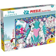 Disney 101 dalmatyńczyków 2 w 1 puzzle 24-elementowe i kolorowanka 35x25 cm - Lisciani