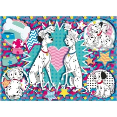 Disney 101 dalmatyńczyków 2 w 1 puzzle 24-elementowe i kolorowanka 35x25 cm - Lisciani zdjęcie 2