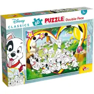 Disney 101 dalmatyńczyków 2 w 1 puzzle 60 elementów i kolorowanka 50x35cm - Lisciani