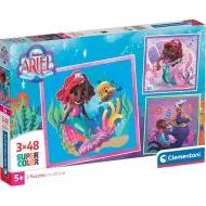 Disney Ariel 3x48 elementów Supercolor puzzle - Clementoni