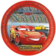 Disney Auta 3 papierowe talerzyki, zestaw 8 sztuk, 23 cm