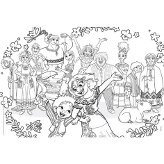 Disney Encanto 2 w 1 maxi puzzle 2x60 elementów i kolorowanka 50x35cm - Lisciani zdjęcie 2
