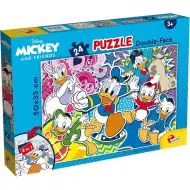 Disney Kaczor Donald 2 w 1 puzzle 24 elementów i kolorowanka 50x35 cm - Lisciani