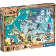Disney: Kraina lodu - puzzle z mapą, 1000 elementów - Clementoni